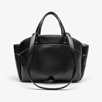 Sac fourre-tout vintage marron en PU, fermeture ouverte, résistant à l'eau, grande capacité, doublure en polyester, idéal pour l'automne, le travail, les mamans, à porter à l'épaule et pour le shopping