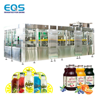 Machine de remplissage automatique industrielle pour jus de fruits, en acier inoxydable, contrôlée par PLC, ligne d'embouteillage de boissons pour bouteilles de jus