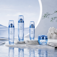 Collection de luxe de flacons en verre et de pots à crème 50g 40ml 110ml 130ml Emballage pour soins de la peau Pompe pulvérisateur Logo personnalisé