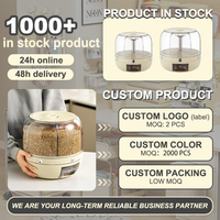 UFORU Stock US – Distributeur de céréales multifonctionnel en plastique, pot de rangement vide pour céréales, noix et riz