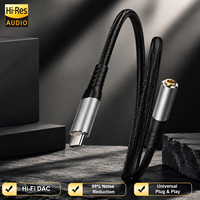 Adaptador YIVO XSSH de Alta Fidelidad Tipo-C a Jack de 3.5mm con Decodificador DAC Integrado de 32bit/384kHz, Cable de Audio de Bajo Ruido para PC y Laptop