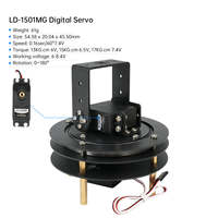 Hiwonder Kit de servo numérique non assemblé 2 DOF Pan Tilt Support entièrement en métal pour la construction de bras robotiques de robot et plus de kit de bricolage de robot