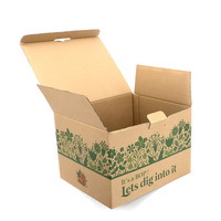 Caja de Cartón Kraft Natural con Impresión de Eslogan Personalizado OEM ODM, Bajo MOQ, Set de Inicio para Jardinería, Caja de Envío