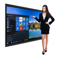 Tableau blanc interactif 4K avec écran plat 65 75 86 pouces, projecteur interactif intelligent pour tableau de réunion 65 pouces