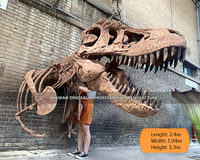 Squelette de tête de dinosaure, porte de passage, réplique de crâne de T-Rex, H2.4m pour décorations de parc