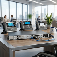 Serveur VoIP SIP IP PBX d'entreprise UScale X1911 pour 300 utilisateurs, conférence 16 participants, trunk hybride analogique-numérique, fabricant