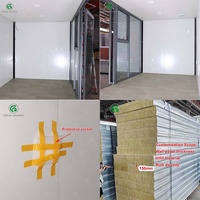 Conteneur pliable de 20 pieds, mur-rideau en verre, maison préfabriquée modulaire, bureau, maison, hôtel, café, studio, villa, bâtiment