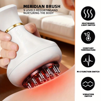 Nouvelle brosse électrique à affichage LED pour massage des méridiens, avec chaleur, vibrations, ventouses et grattage, pour la relaxation musculaire de tout le corps
