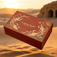 Boîte cadeau rigide de luxe style chinois avec estampage à chaud, en papier écologique et sûr pour les aliments, pour emballage de bonbons et de nourriture, logo personnalisé