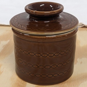 Custom Keuken Classic Vintage Glanzend Bruin Keramische Franse Beurre Houder Container Keeper Schotel Porseleinen Klokvorm Boter <span class=keywords><strong>Crock</strong></span> - Product Image 6
