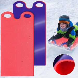 Tapis de glisse en mousse souple pour enfants, portable, pour la neige, le ski, l'herbe, le sable, en PE et EVA, rouge et violet, lot de 2 - Product Image 1