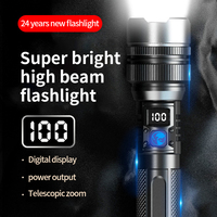 Lumière LED blanche Super Power lampe de poche longue distance prise de vue 1000 mètres utilisation 26650 batterie Type C lampe de poche tactique rechargeable