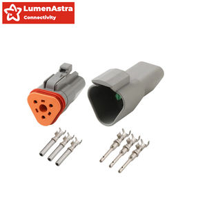 סדרה dt להתאמה אישית e008 אפור ip67 מחבר אוטומטי עמיד למים עם 12-20awg DT04-2P/3p/4p/6p/8p/12p-e008 פליז - Product Image 6
