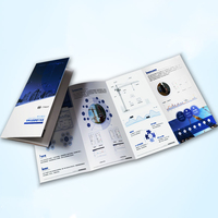 Service d'impression de catalogues avec logo personnalisé en CMJN, dépliants 4 volets A4 A5 A6, instructions de pliage, brochure en papier couché