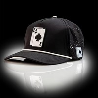 Casquettes de golf imperméables sportives vintage à 5 panneaux avec logo brodé, étiquette en cuir personnalisée et trous découpés au laser – Meilleures ventes