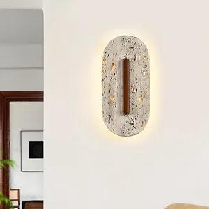 <span class=keywords><strong>Lampe</strong></span> murale d'ambiance style médiéval, esthétique Wabi Sabi, en pierre naturelle <span class=keywords><strong>de</strong></span> grotte, <span class=keywords><strong>pour</strong></span> tête <span class=keywords><strong>de</strong></span> <span class=keywords><strong>lit</strong></span> <span class=keywords><strong>de</strong></span> chambre, escalier, couloir, hall d'entrée, salon - Product Image 3