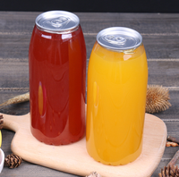 Canettes en PET pour boissons gazeuses 250ml/330ml/500ml/650ml transparentes, impression personnalisée du logo, utilisation pour bière et jus, échantillon gratuit disponible
