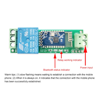 Module de relais BSSY)5V 12V ESP8266 pour la télécommande de l'internet des objets (IoT) via Bluetooth, application mobile, interrupteur intelligent pour la maison, 1 canal