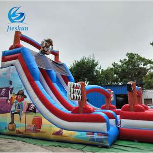 Le bateau de pirate de plage de toboggans gonflables commerciaux a utilisé la grande glissière gonflable de <span class=keywords><strong>piscine</strong></span> longue glissière - Product Image 3
