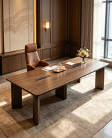 Table de conférence exécutive haut de gamme, MGX-103B avec port de câblage, taille personnalisée pour salle de réunion