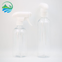 Bouteille de détergent liquide anti-fuite avec pulvérisateur 500 ml en PET transparent, flacon pulvérisateur à gâchette à fine brume en plastique pour salon de coiffure
