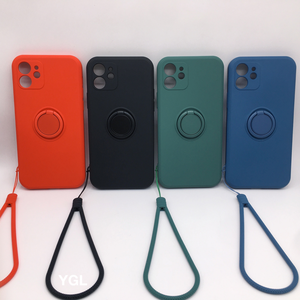 Gran oferta, <span class=keywords><strong>2</strong></span>,0 MM, silicona líquida, Color caramelo, manos libres con soporte de anillo de tira, funda de teléfono para <span class=keywords><strong>iPhone</strong></span> <span class=keywords><strong>11</strong></span> 12 13 Pro Max 14 15 - Product Image 4