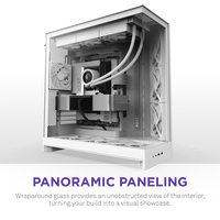 2025 nuevo NZ/XT H9 Flow negro blanco Mid-Tower ATX Gaming Glass View PC Case con 4 ventiladores preinstalados para Gaming Desktop DIY PC