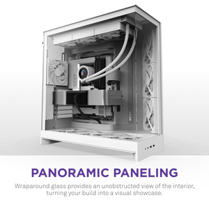 2025 nouveau boîtier PC NZ/<span class=keywords><strong>XT</strong></span> H9 Flow noir blanc mi-tour ATX verre de jeu avec 4 ventilateurs préinstallés pour PC de bureau de jeu bricolage - Product Image 3