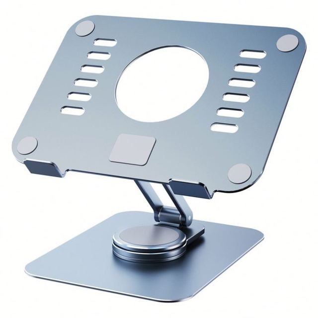 Universal 360 Degree Rotation Aluminum Alloy Minimalist Design Desktop Tablet Stand Flexible Folding for IPad-Key Note OEM ODM