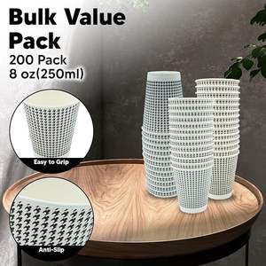 Gobelets en papier biodégradable à double paroi résistants à la chaleur, 12 oz, en pâte de bois, marque HL, diamètre 90 mm, logo personnalisé pour boissons chaudes/froides - Product Image 4