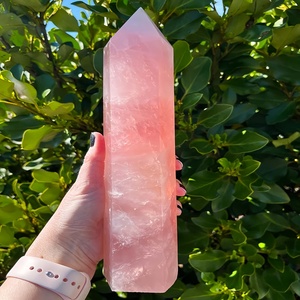 Torre de Cristal Natural para Compartir, Arte Popular, Puntas de <span class=keywords><strong>Cuarzo</strong></span> <span class=keywords><strong>Rosa</strong></span> Pulido para Regalos de Boda, Sanación <span class=keywords><strong>Espiritual</strong></span> para Decoración - Product Image 4