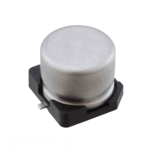 Condensador Original CAP ALUM 10UF 20% 25V SMD 10 uF de Montaje Superficial UWP1E100MCL1GB - Product Image 1