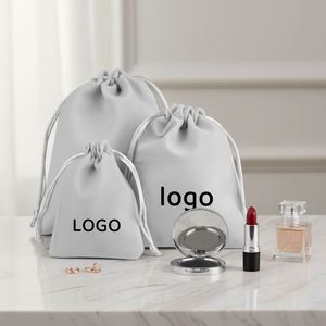 Pochette cosmétique en lin recyclable, sacs cadeaux en toile de jute avec cordon de serrage pour bijoux de mariage, emballage textile, promotion café, OEM - Product Image 1