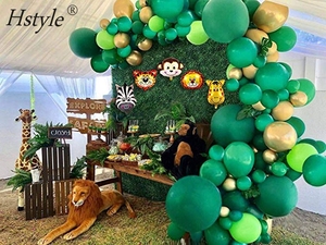 Hstyle New <strong>Jungle</strong> Safari <strong>Theme</strong> <strong>Party</strong> Supplies 110 PCS DIY Balloon Garland Kit Favors for Kids Boys Birthday Baby Shower Decor - Product Image 6