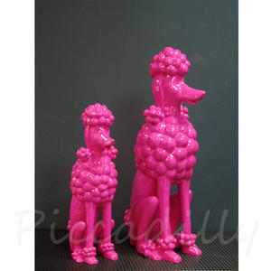 Escultura de perro de caniche de fibra de vidrio a precio de fábrica, producto en oferta - Product Image 2