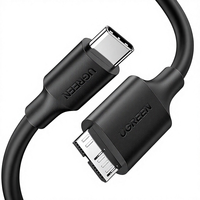 UGREEN USB C to USB 3.0 Micro B Cable Fast Charging and Sync Data Transfer Cord Compatible Galaxy WD External Hard Drive Camera