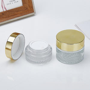 Bouteille de base à grille rouge nette soins de la peau pommade cosmétique pour les yeux échantillon d'essai fendu verre dépoli transparent vide - Product Image 3
