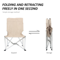 Chaises de camping et de pêche modernes, robustes, portables, pliables, en alliage d'aluminium et tissu Oxford, inclinables au sol