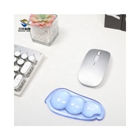 Tapis de Souris Transparent en Forme de Pois de Dessin Animé, Tapis de Clavier en Cristal pour PC, Repose-Poignet Transparent, Tapis de Souris Gaming pour la Maison et le Bureau