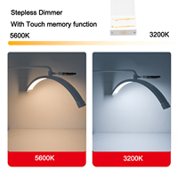 Lampu Meja Kuku LED 25 inci E26 Clip-on, Lampu Manikur Modern Kontrol Sentuh, CRI 95 Tinggi, Lampu Meja Salon Kecantikan dari Aluminium Alloy