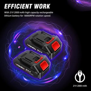 Cortadora de Césped Eléctrica de Litio de 21V, Inalámbrica, con Mango Telescópico, 1500W, Multifunción, con Dos Baterías y <span class=keywords><strong>Ruedas</strong></span> - Product Image 4