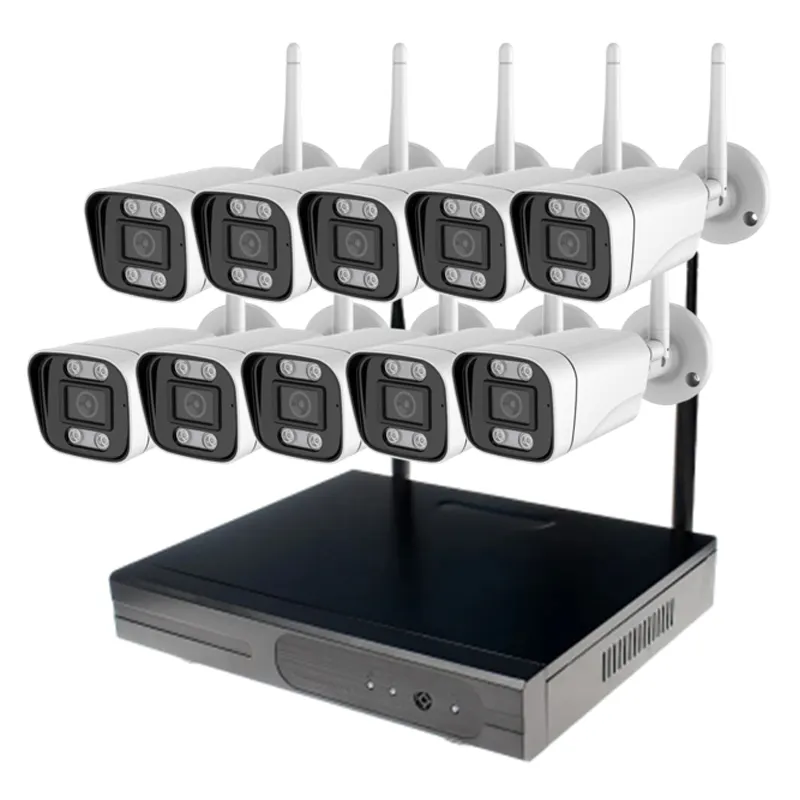Eseecloud 2 cách âm thanh 8CH Set Camera không dây 5MP Wifi NVR Kits Home Hệ thống an ninh