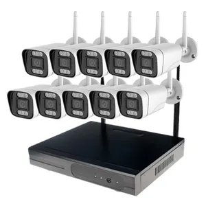 Eseecloud 2 voies Audio 8CH Set Caméra sans fil 5MP WIFI NVR Kits Système de sécurité à domicile