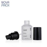 15ml 30ml 60ml 100ml bouteille de pulvérisation en verre dépoli pente épaule inclinée cosmétique bouteille d'huile essentielle du visage bouteille de toner