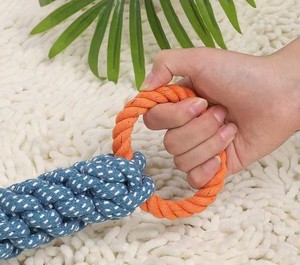 Komik Evcil Hayvan Köpek Çiğneme Eğitim Oyuncakları Dambıl Tenis İpi Köpek Oyuncağı - Product Image 4