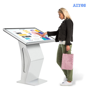 Soporte Metálico en Forma de K Aiyos para Kiosco de Pantalla Táctil Interactiva |   <span class=keywords><strong>Base</strong></span> de Suelo para Señalización Digital para Centros Comerciales y Hoteles - Product Image 1