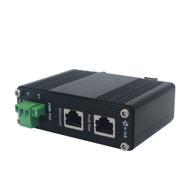 12~48VDC Power Input Industrial Gigabit PoE Injector