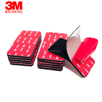 Bandes adhésives noires à boucles auto-agrippantes avec 3M VHB résistantes à la chaleur et imperméables pour une fixation sûre en intérieur et en extérieur