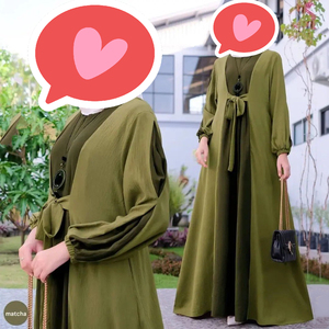 Đầm Abaya nữ kiểu Trung Đông thời trang mới, phối màu Ả Rập - Product Image 4