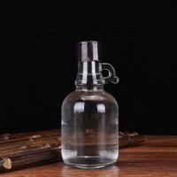 Bouteilles en verre miniatures transparentes de 50 ml, 100 ml, 250 ml avec poignée pour sirop d'érable, prix d'usine ONO